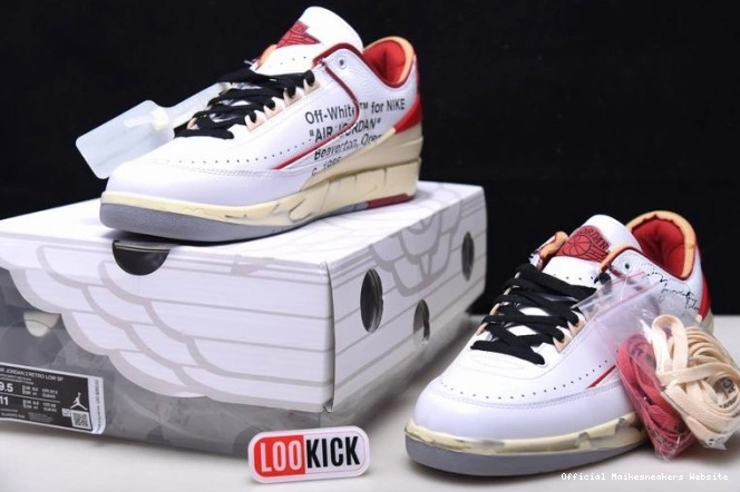Official Maikesneakers Red Low Retro DJ4375-106 2 SP Jordan White Off-White 0702